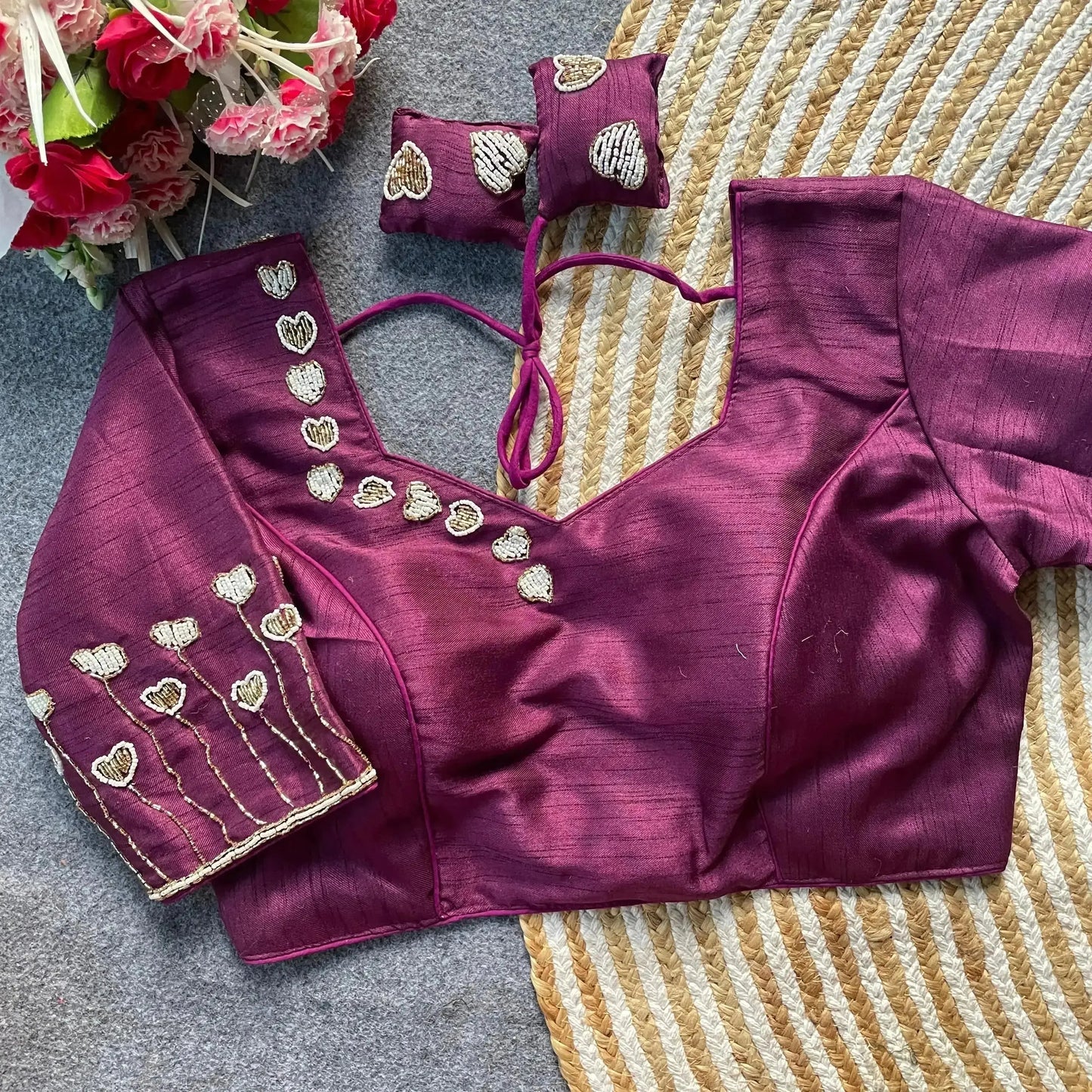 designer hand work blouse designs for wedding & party wear sarees - rpd fashion