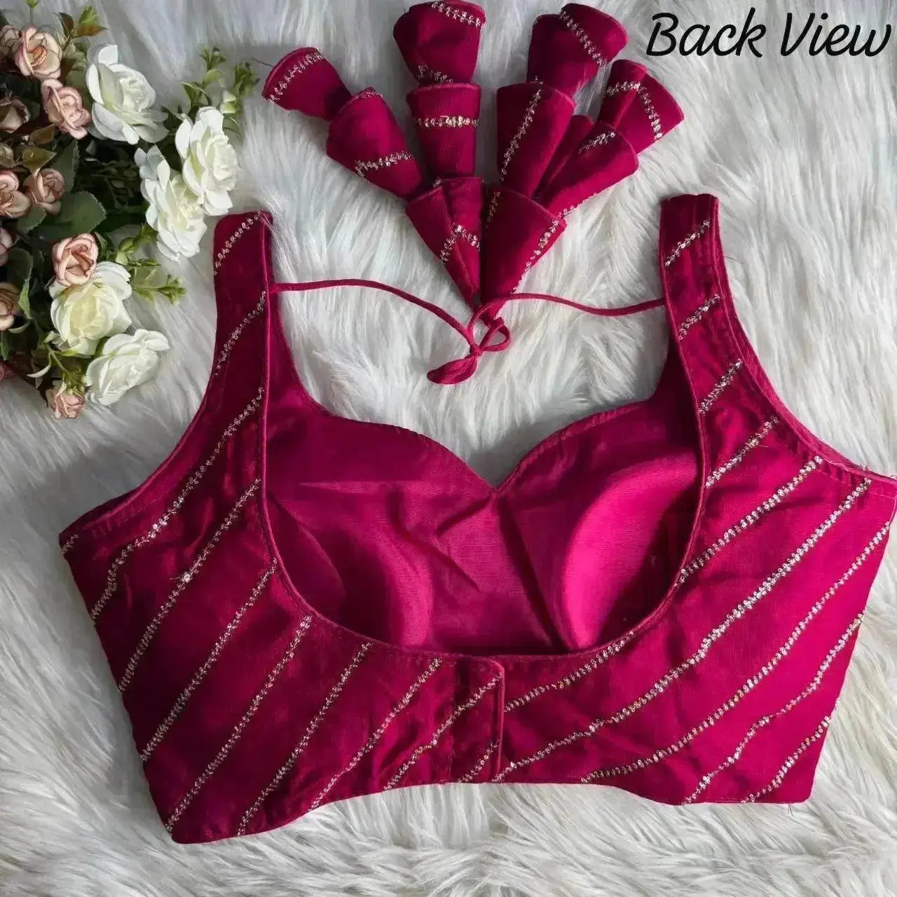 designer party wear blouse with heavy embroidery - rpd fashion