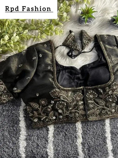 Designer Partywear Blouse with Heavy Handwork - RPD Fashion