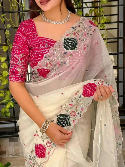 Designer Velvet Cutting Work Pearl Lace Super Sonic Crush Saree Blouse Designs - RPD Fashion