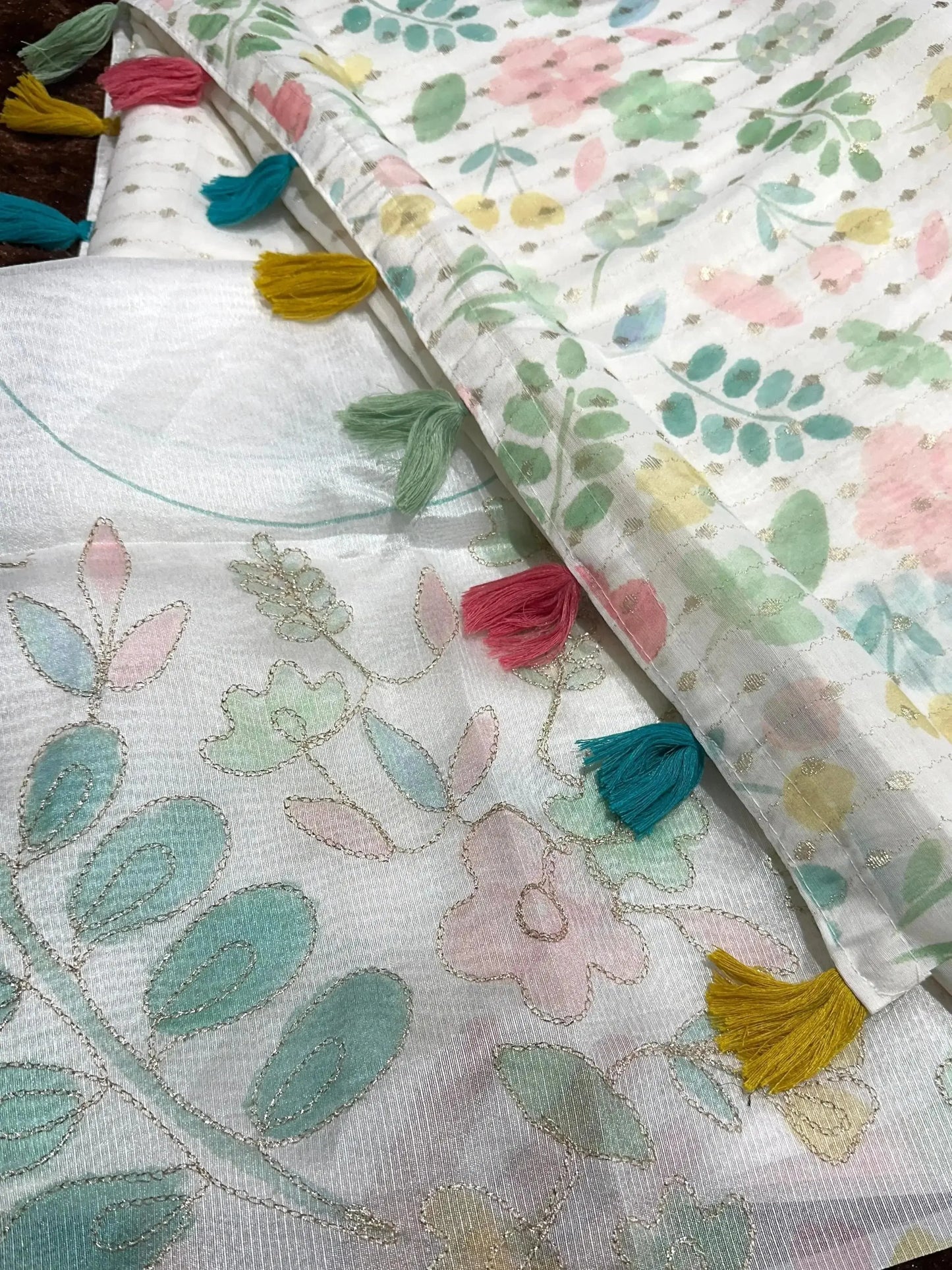 effortless elegance meets vibrant charm with this designer saree for your monsoon paradise - rpd fashion