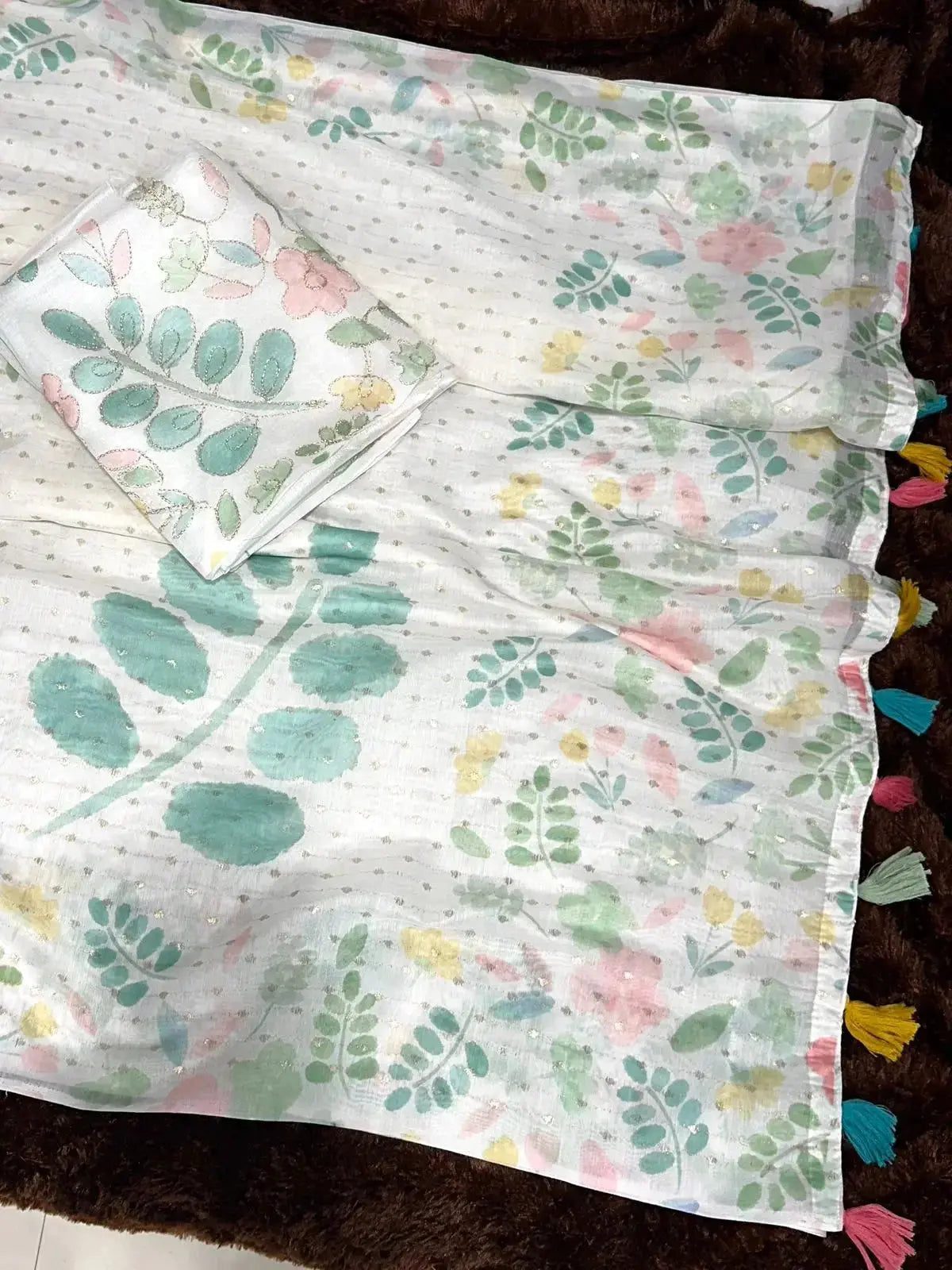 Effortless elegance meets vibrant charm with this Designer saree for your monsoon paradise - RPD Fashion