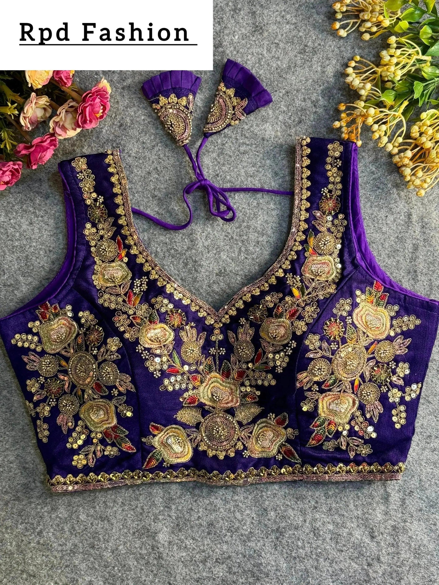 elegant heavy beaded bridal blouse - rpd fashion