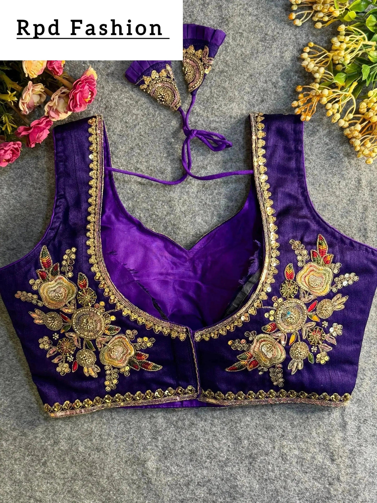 elegant heavy beaded bridal blouse - rpd fashion