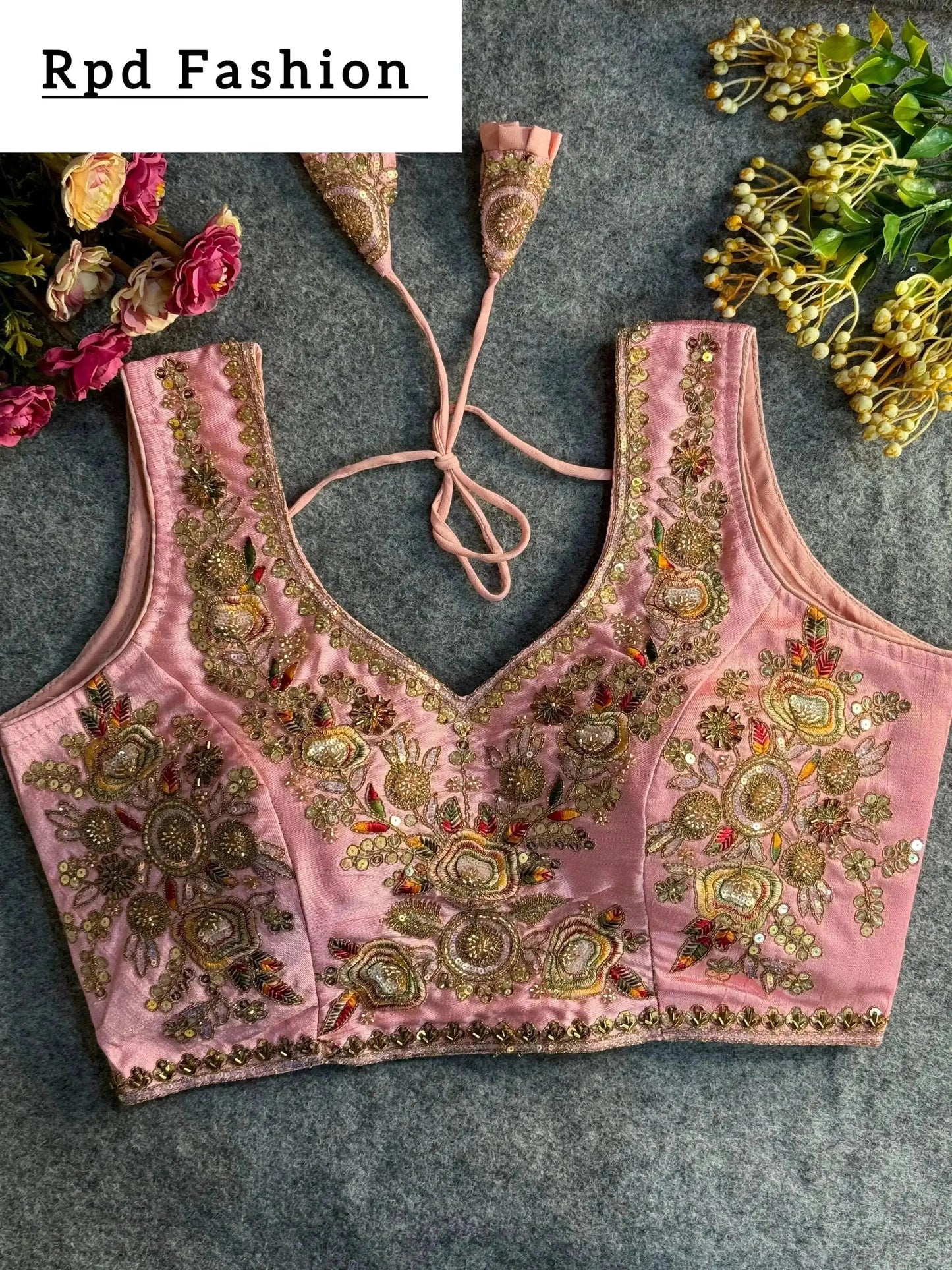 elegant heavy beaded bridal blouse - rpd fashion
