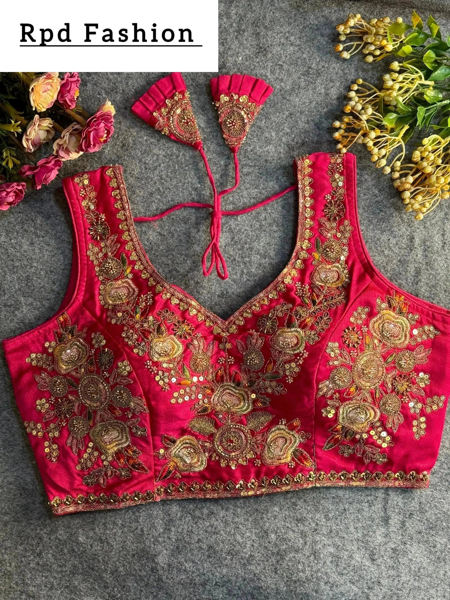 elegant heavy beaded bridal blouse - rpd fashion