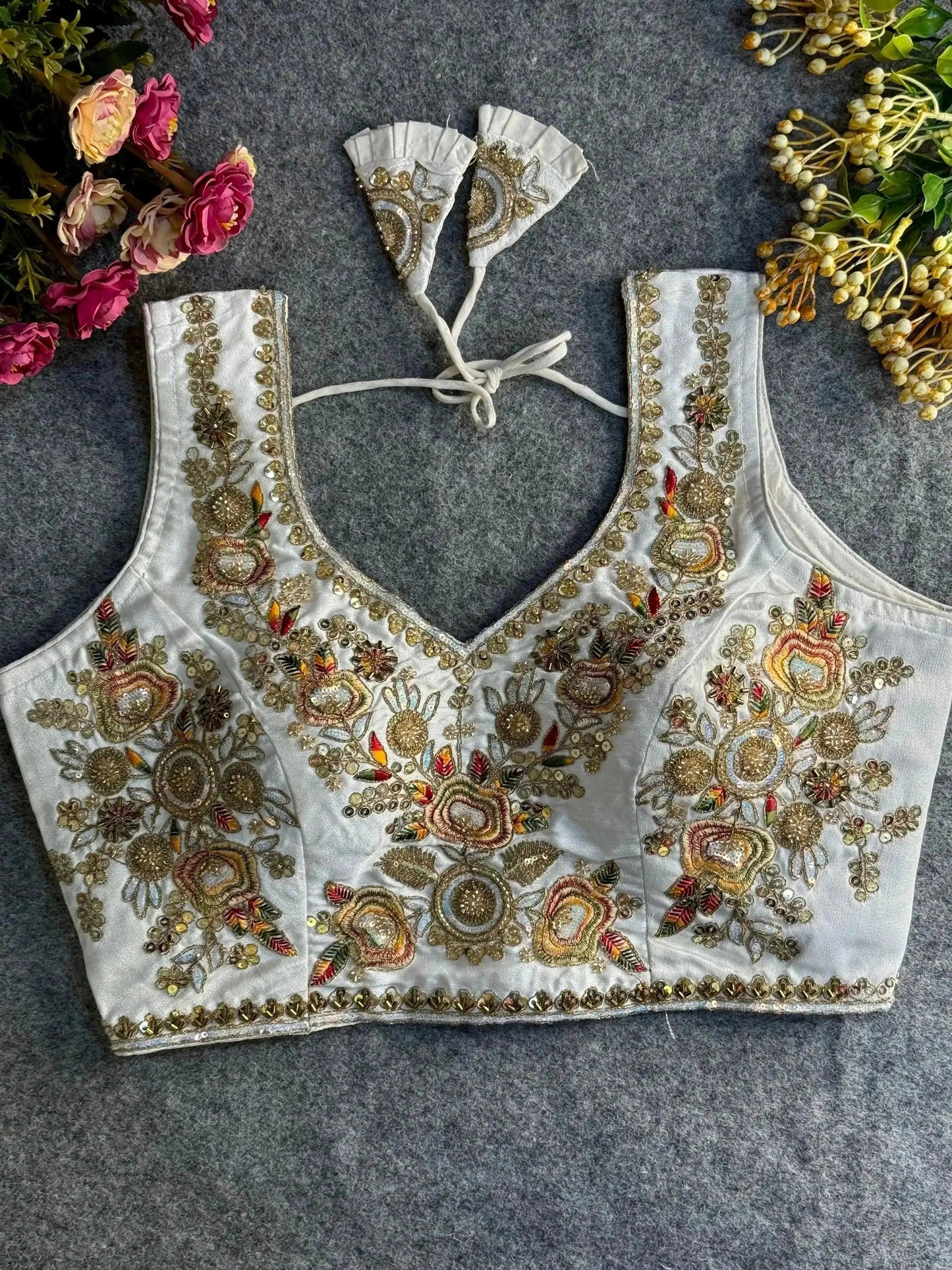 elegant heavy beaded bridal blouse - rpd fashion