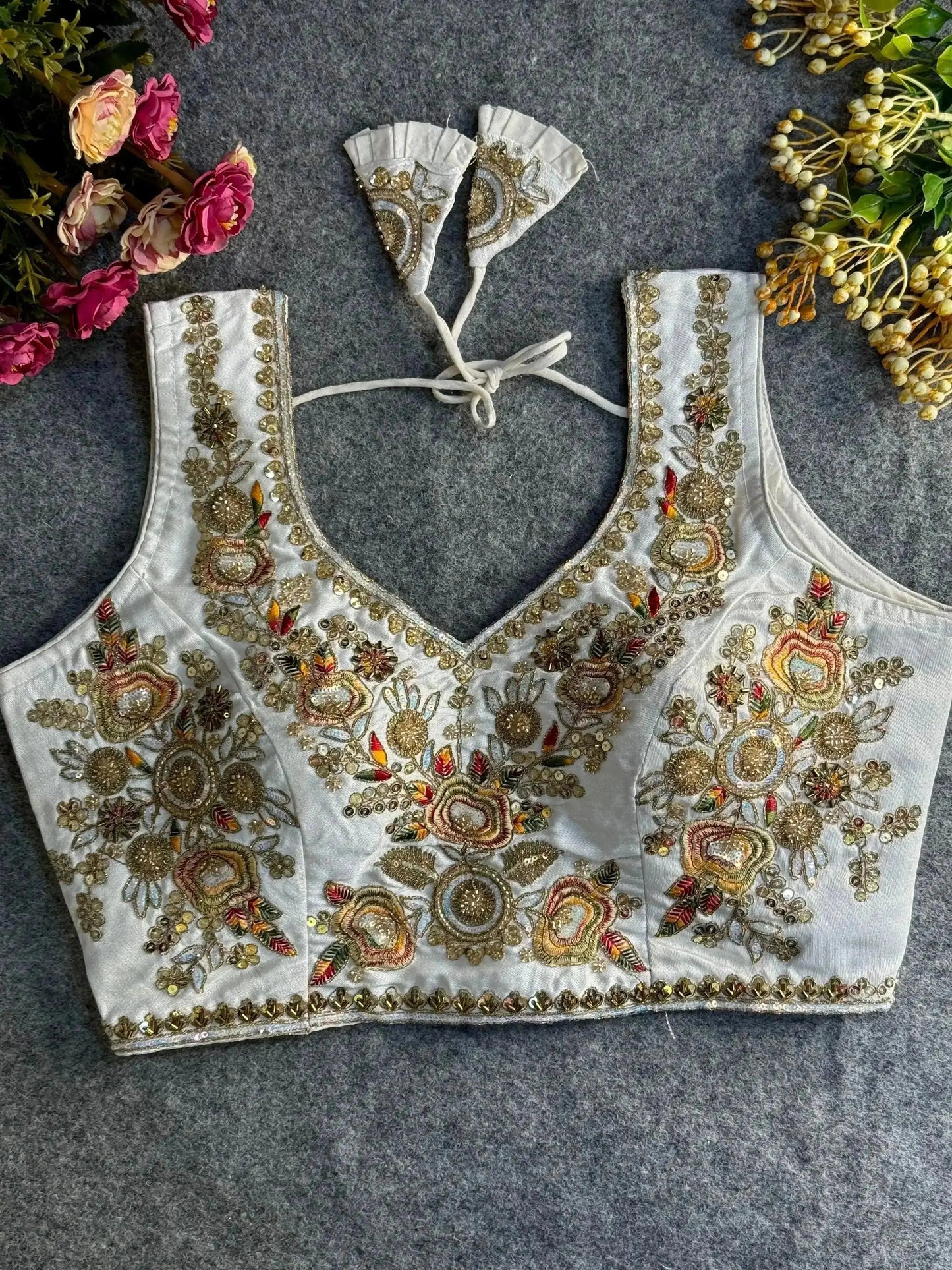 elegant heavy beaded bridal blouse - rpd fashion