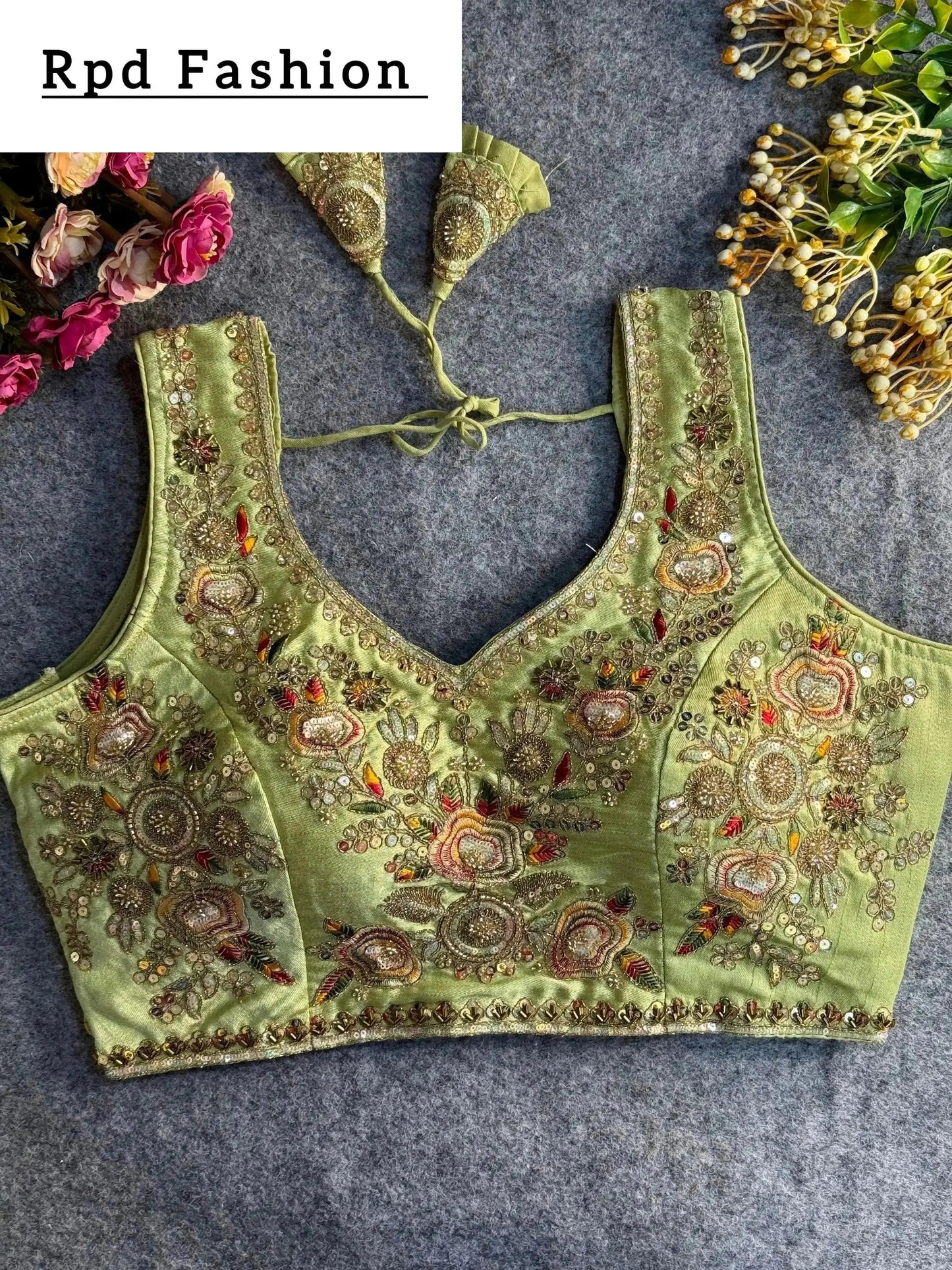 elegant heavy beaded bridal blouse - rpd fashion