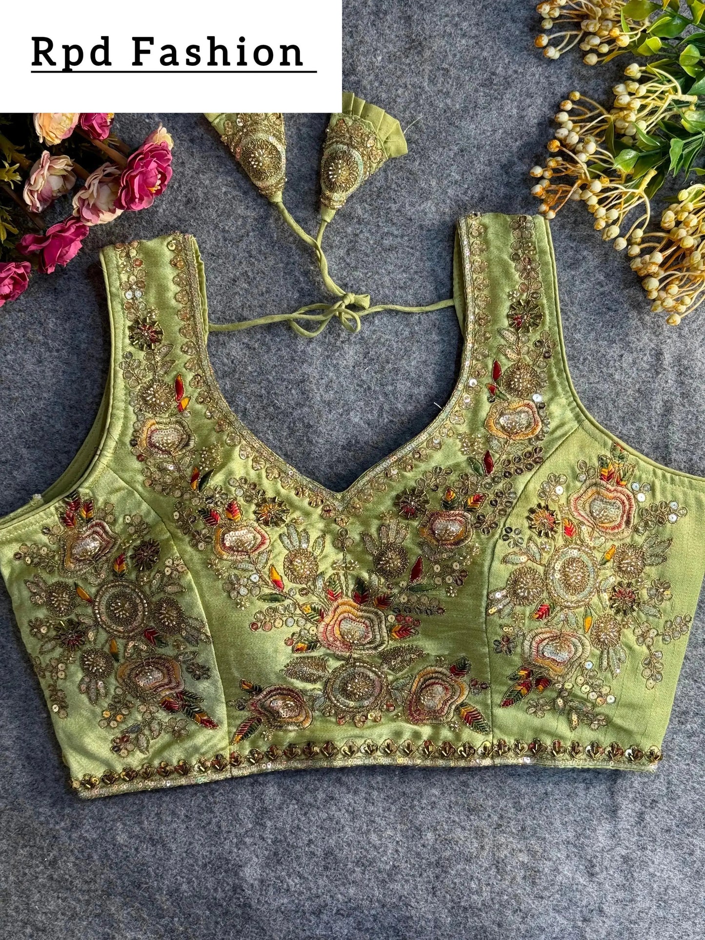 elegant heavy beaded bridal blouse - rpd fashion