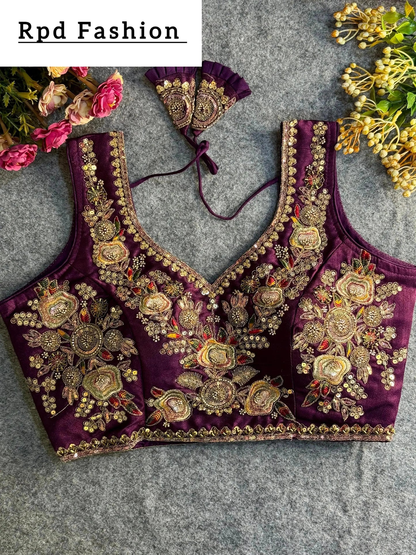 elegant heavy beaded bridal blouse - rpd fashion