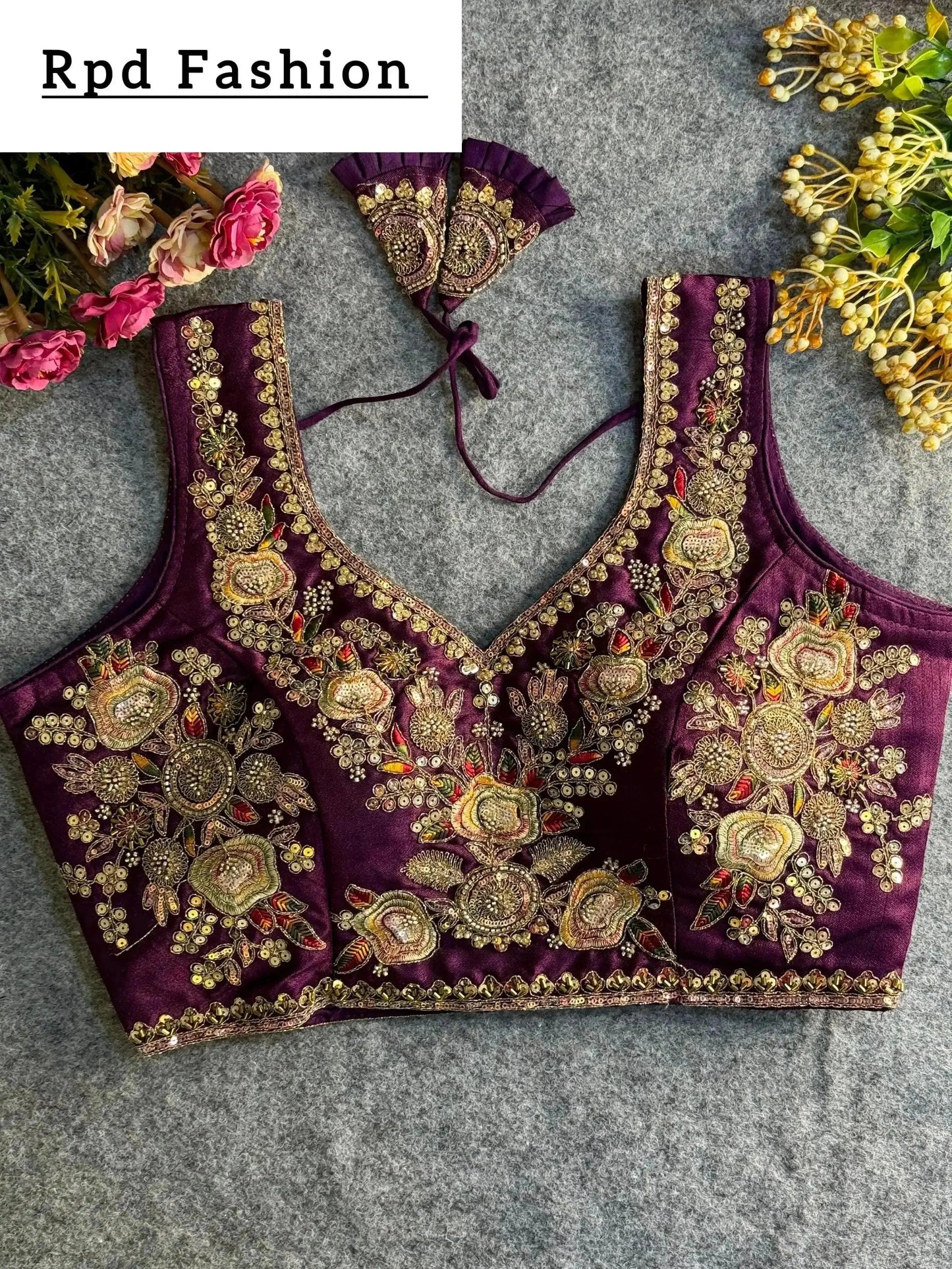 elegant heavy beaded bridal blouse - rpd fashion