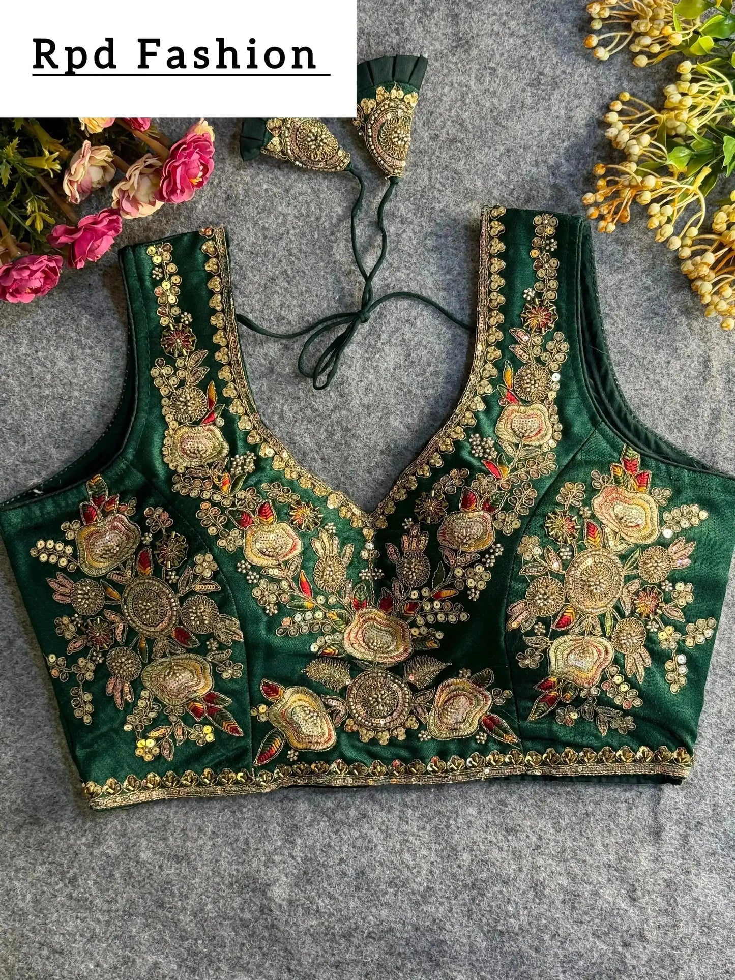 elegant heavy beaded bridal blouse - rpd fashion