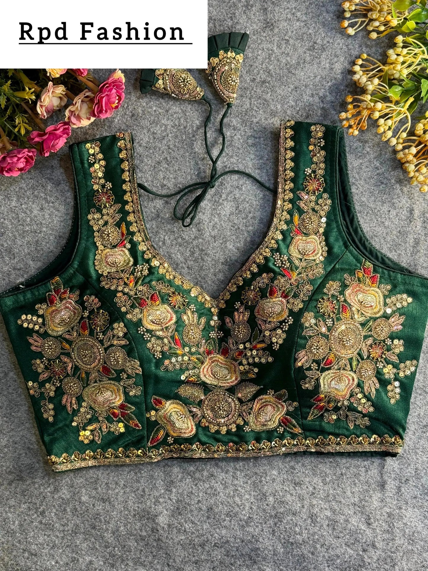 elegant heavy beaded bridal blouse - rpd fashion