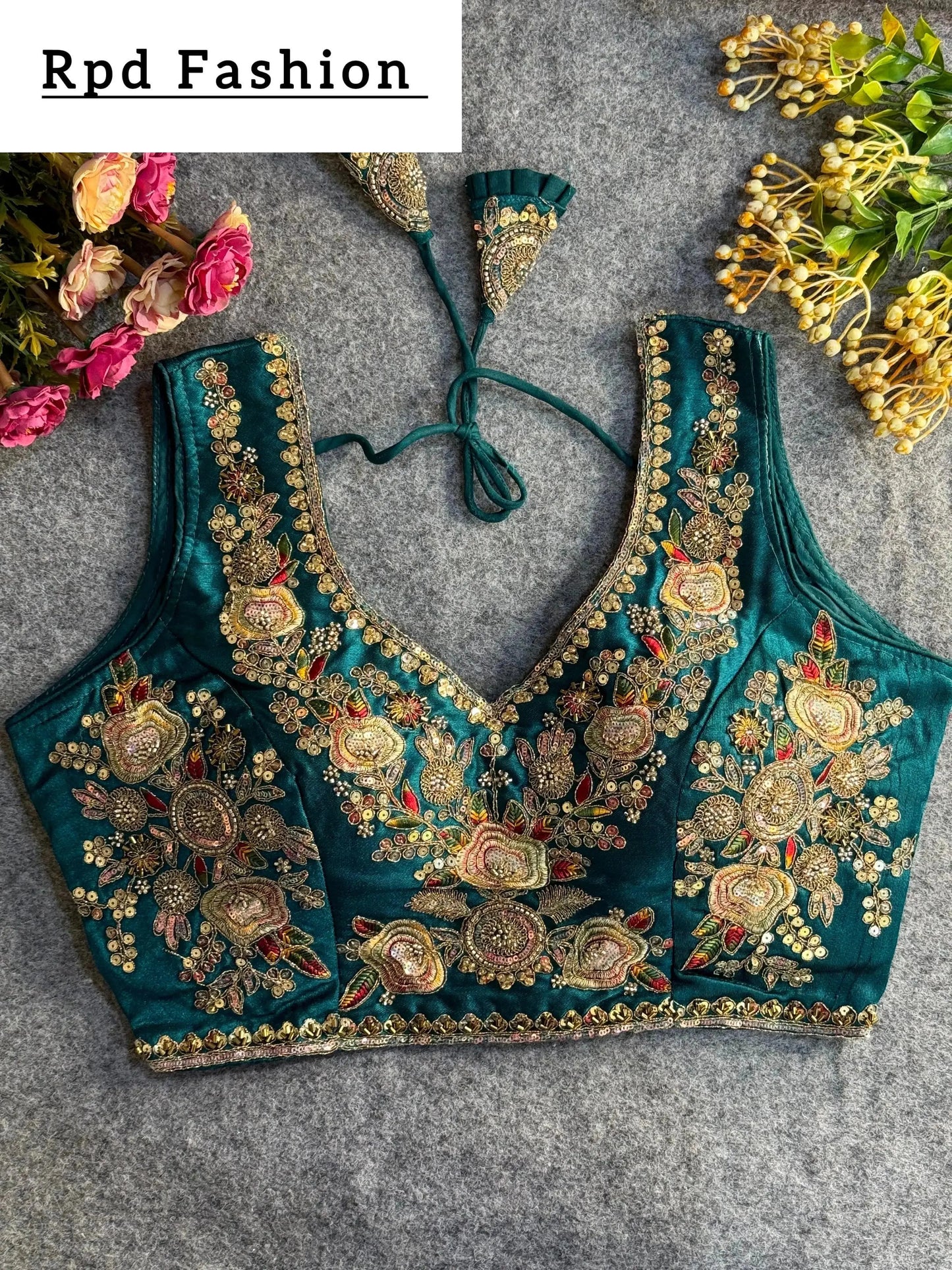 elegant heavy beaded bridal blouse - rpd fashion