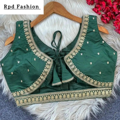 Elegant Heavy Embroidery Blouse with Sequence Work - RPD Fashion