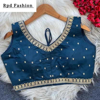 Elegant Heavy Embroidery Blouse with Sequence Work - RPD Fashion