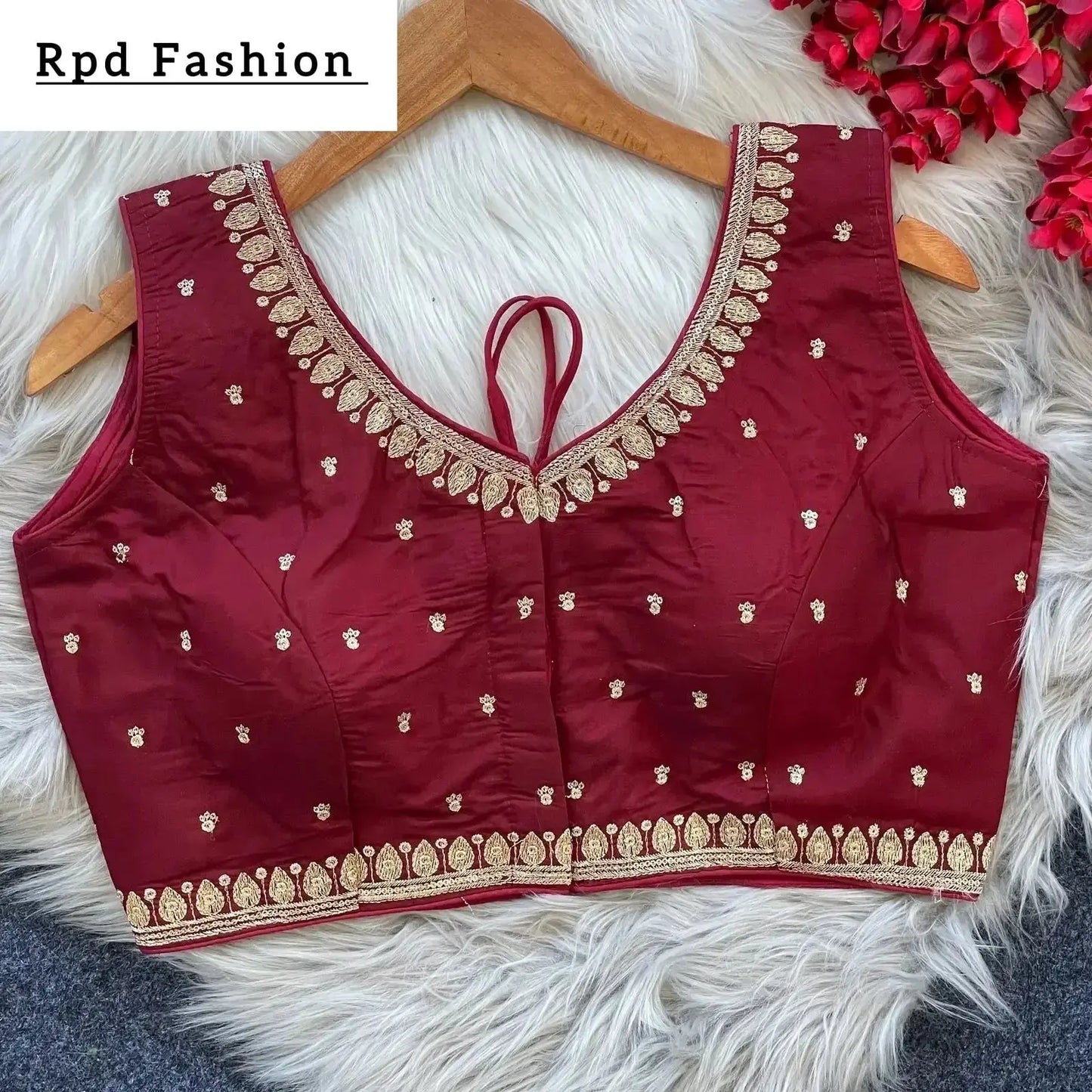 elegant heavy embroidery blouse with sequence work - rpd fashion
