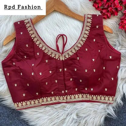 Elegant Heavy Embroidery Blouse with Sequence Work - RPD Fashion