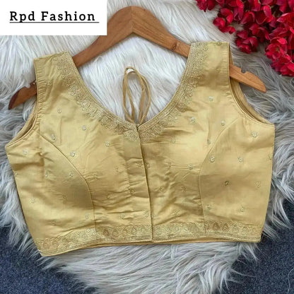 Elegant Heavy Embroidery Blouse with Sequence Work - RPD Fashion