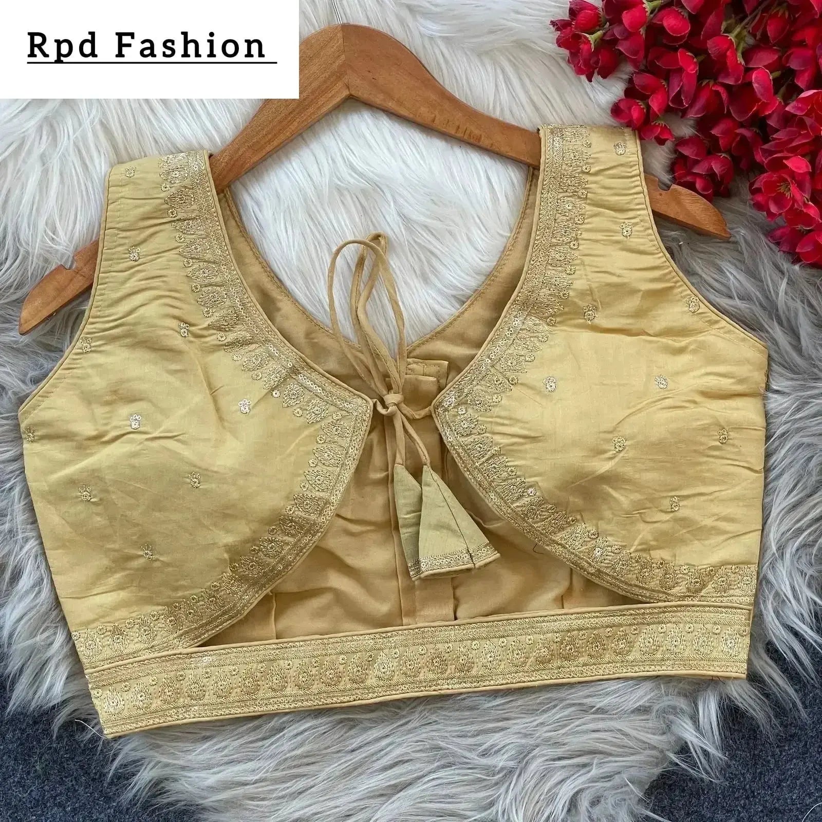 Elegant Heavy Embroidery Blouse with Sequence Work - RPD Fashion