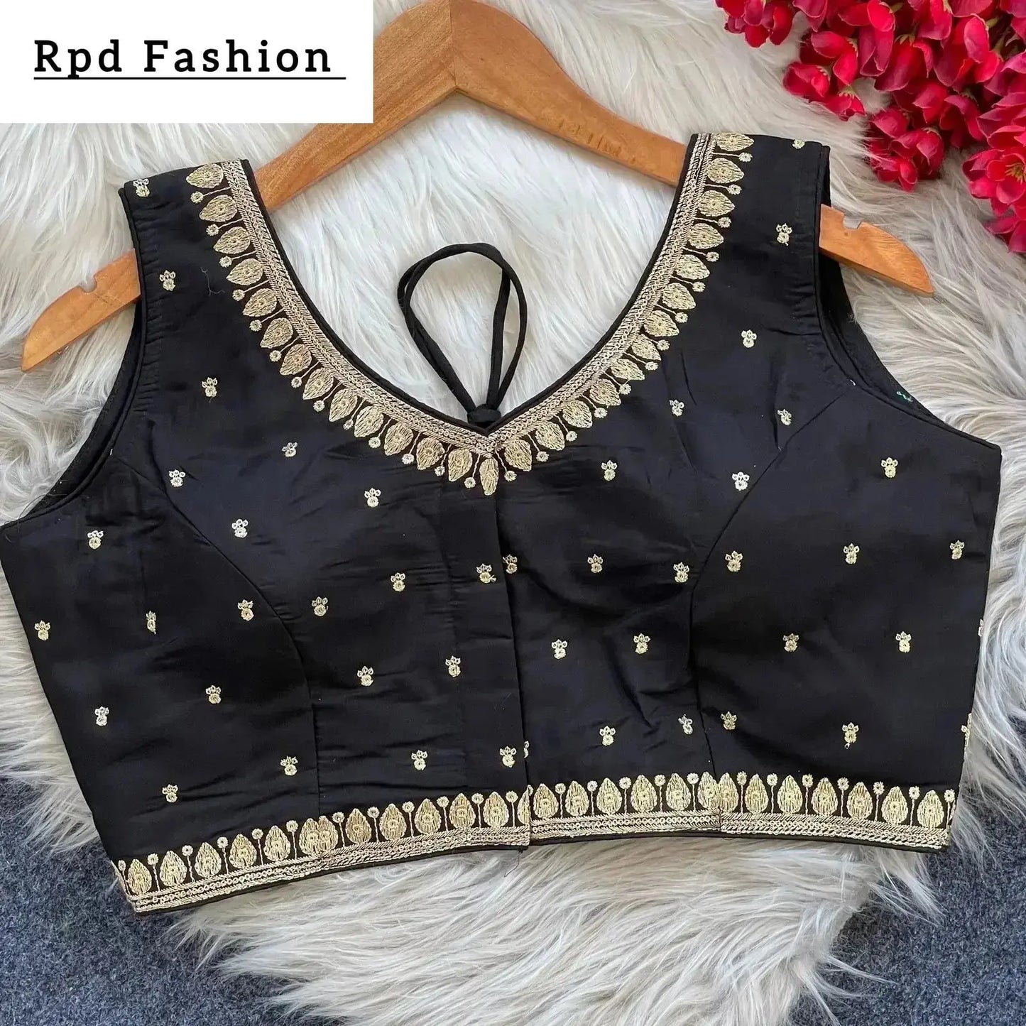 elegant heavy embroidery blouse with sequence work - rpd fashion