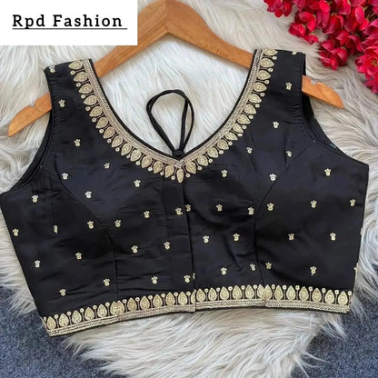 Elegant Heavy Embroidery Blouse with Sequence Work - RPD Fashion