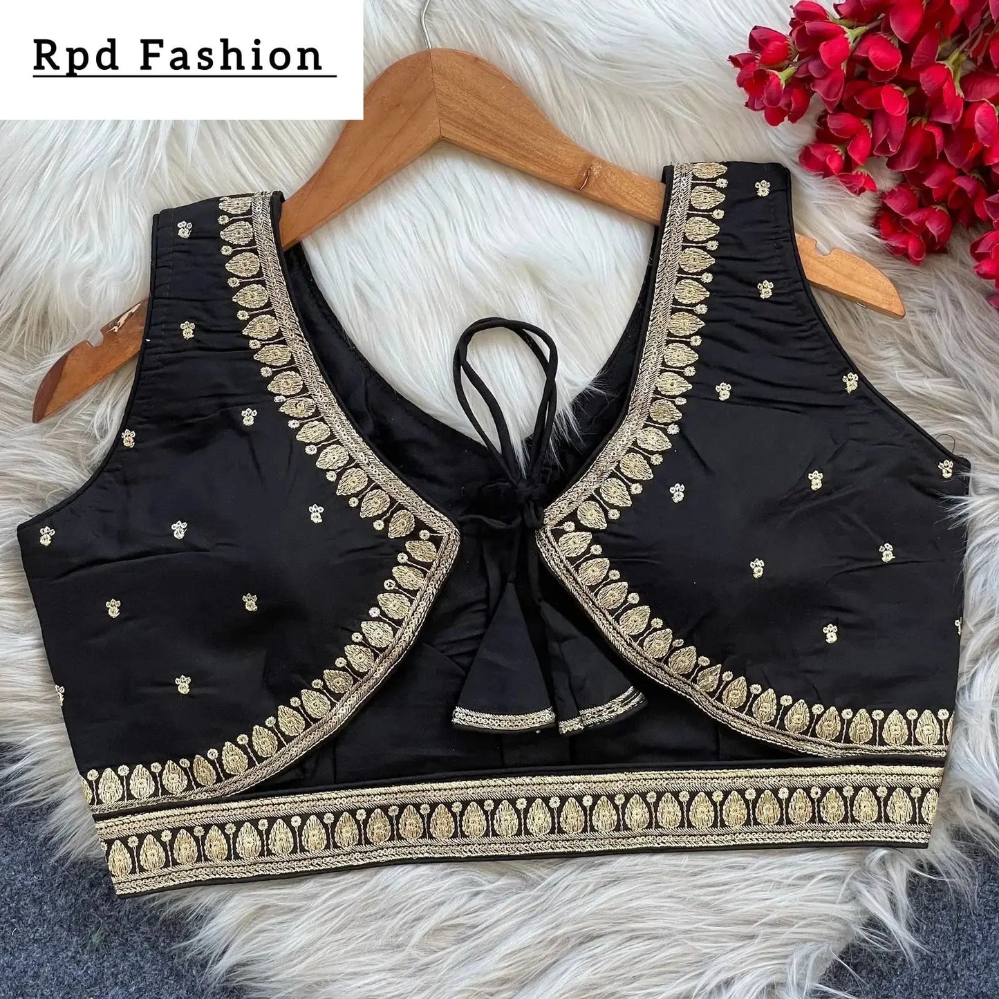 elegant heavy embroidery blouse with sequence work - rpd fashion
