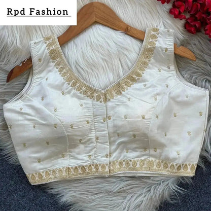 Elegant Heavy Embroidery Blouse with Sequence Work - RPD Fashion