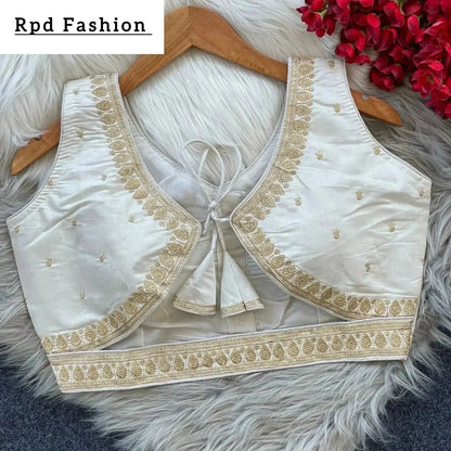 Elegant Heavy Embroidery Blouse with Sequence Work - RPD Fashion