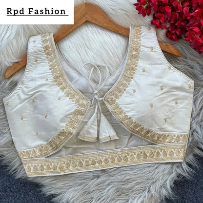 Elegant Heavy Embroidery Blouse with Sequence Work - RPD Fashion