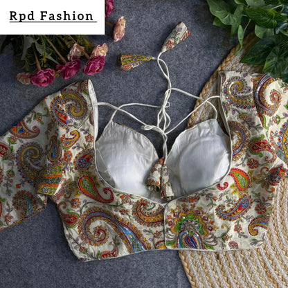 Elegant Partywear Blouse with Heavy Embroidery - RPD Fashion