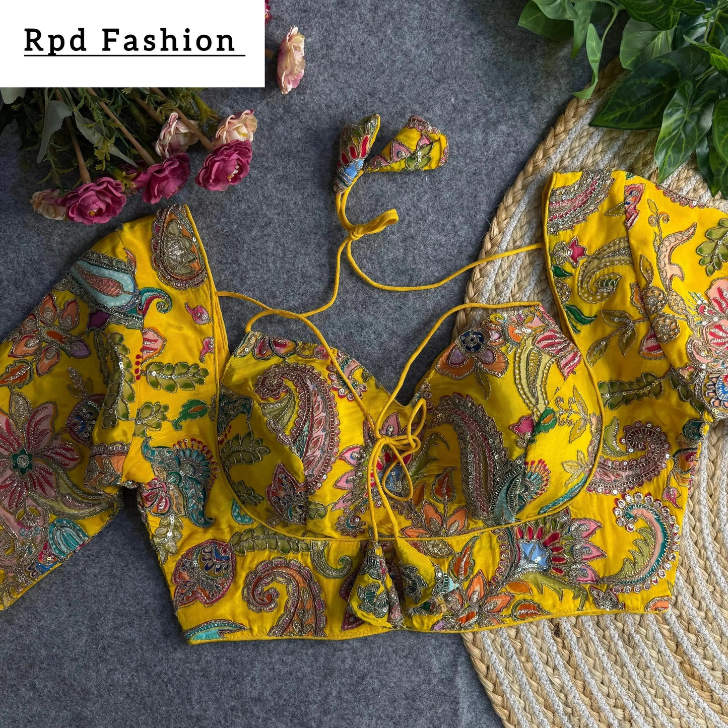 elegant partywear blouse with heavy embroidery - rpd fashion