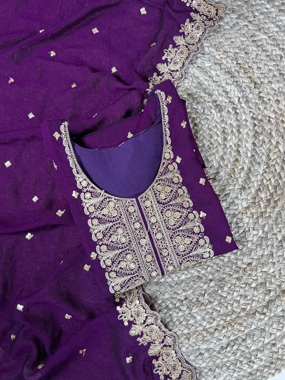 embroidery zari work party wear heavy dress - rpd fashion