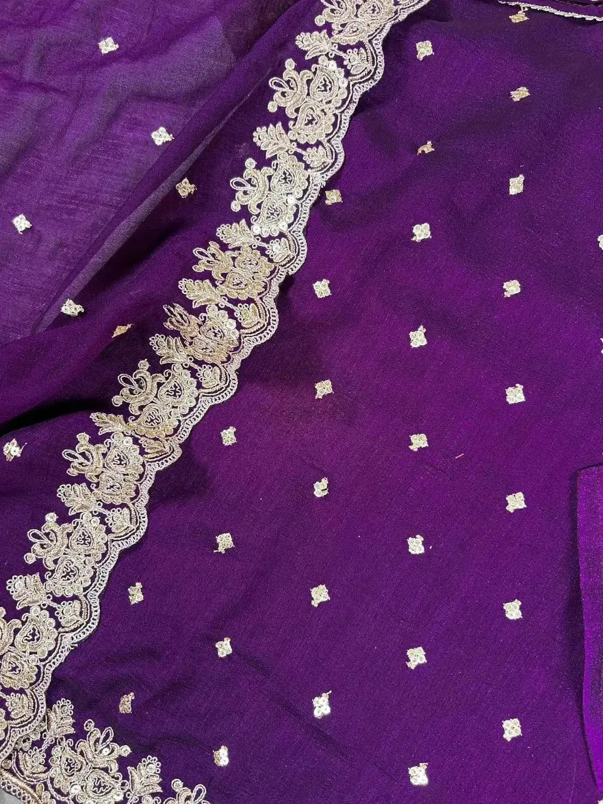 embroidery zari work party wear heavy dress - rpd fashion