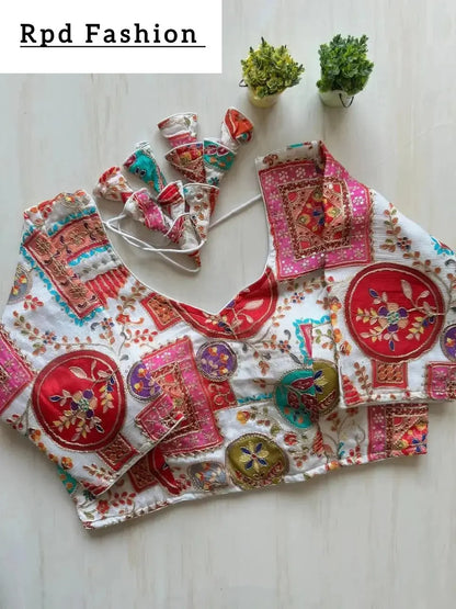 Exclusive Heavy Chinon Wedding Blouse in Pure Crep - RPD Fashion