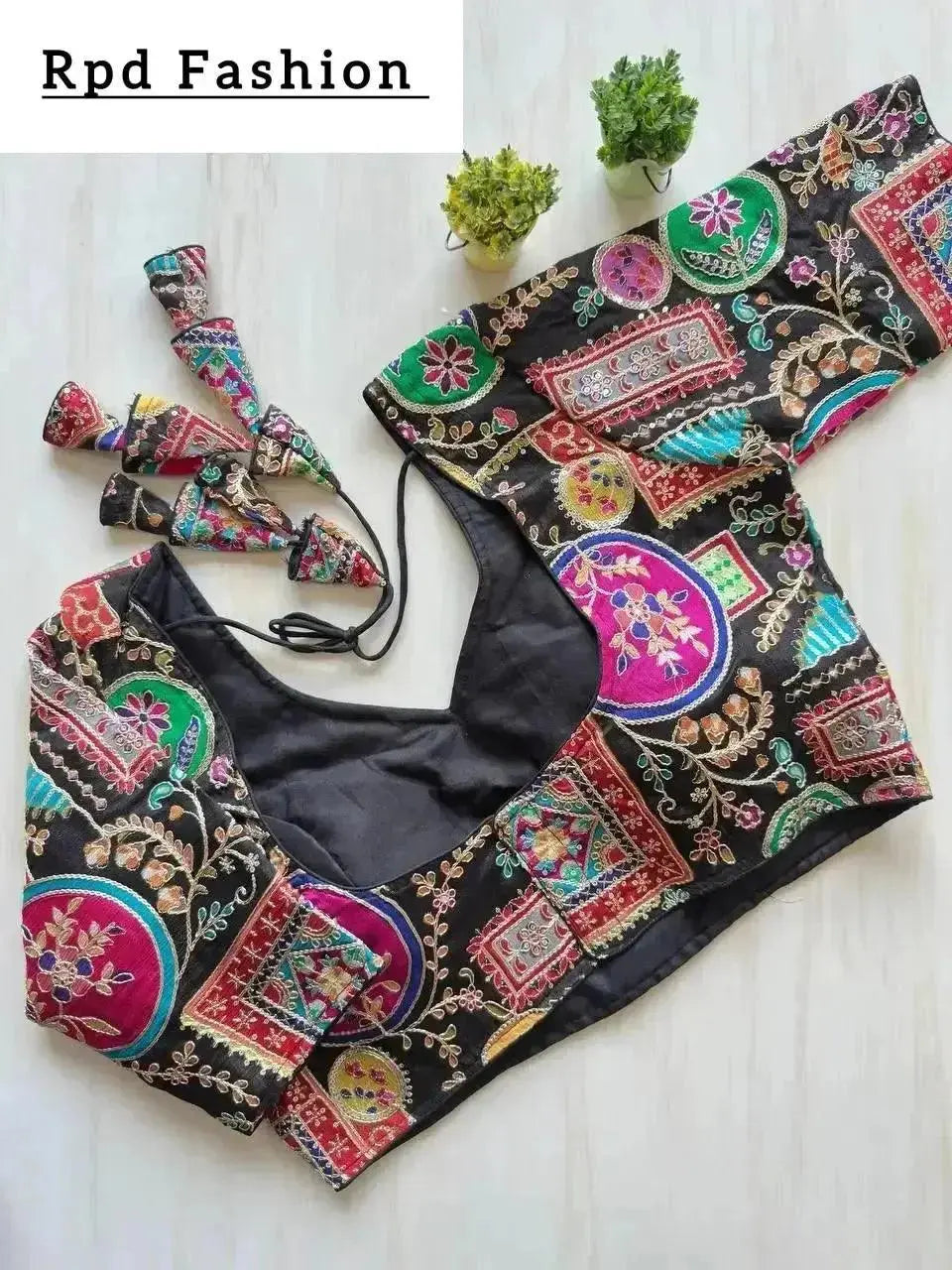 exclusive heavy chinon wedding blouse in pure crep - rpd fashion