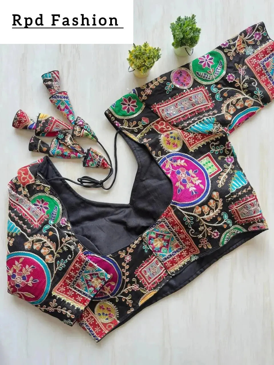 exclusive heavy chinon wedding blouse in pure crep - rpd fashion