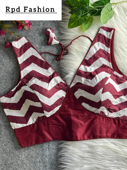 Fancy Partywear Blouse - Elegant Cotton Design with Heavy Stitching - RPD Fashion