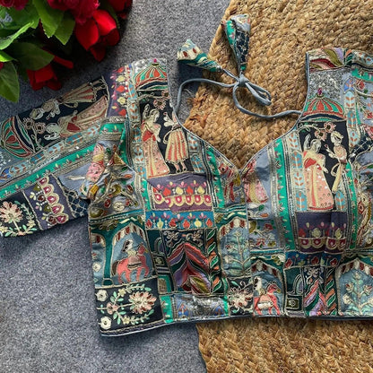 Festive Bridal Wear Wedding Blouse Design with Rich Patch Embroidery - RPD Fashion