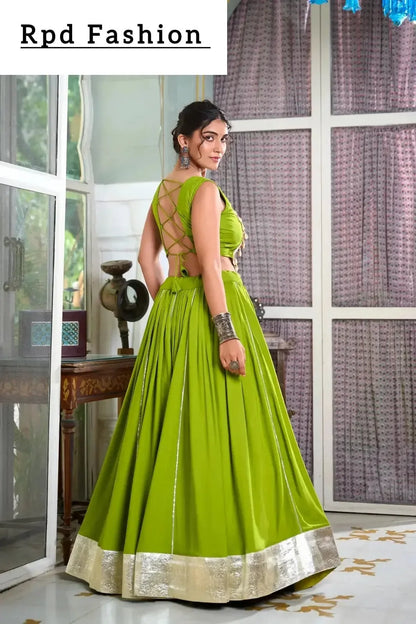 Festive Fashion at Its Best: Rayon Lehenga and Gamthi Work Blouse for Navratri - RPD Fashion