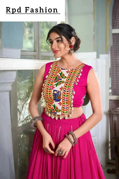 Festive Fashion at Its Best: Rayon Lehenga and Gamthi Work Blouse for Navratri - RPD Fashion