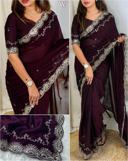 Glamorous Party Wear Saree for the Upcoming Marriage Season - RPD Fashion