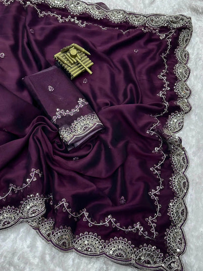 Glamorous Party Wear Saree for the Upcoming Marriage Season - RPD Fashion