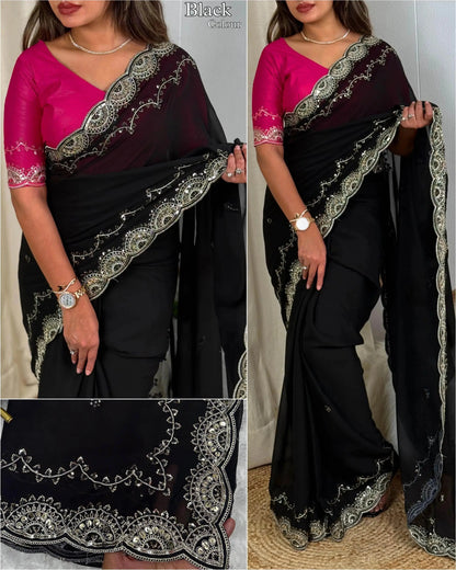 Glamorous Party Wear Saree for the Upcoming Marriage Season - RPD Fashion