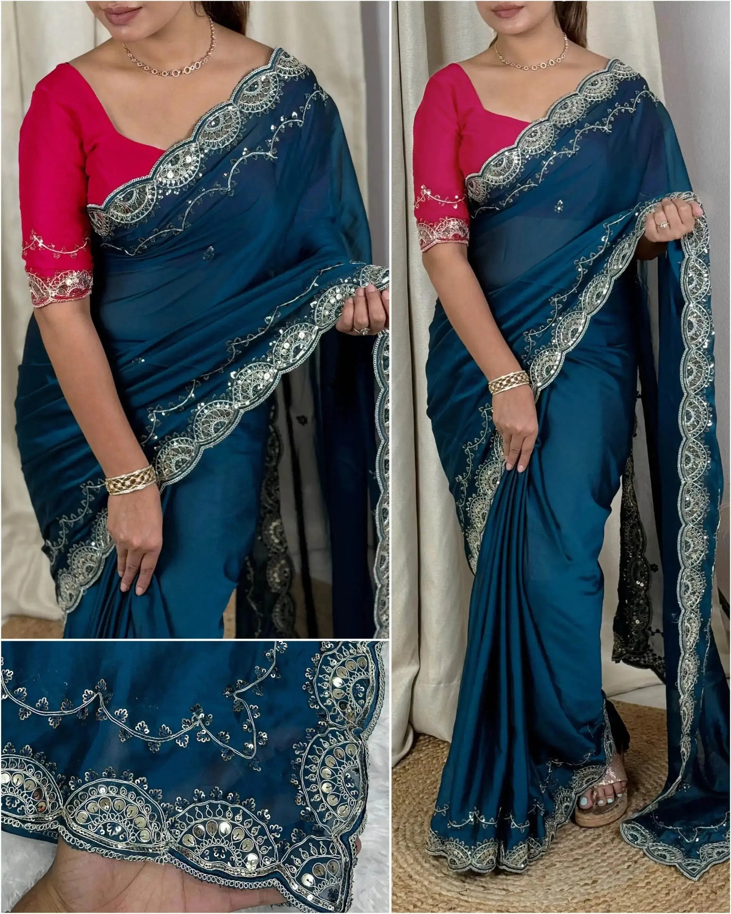 glamorous party wear saree for the upcoming marriage season - rpd fashion