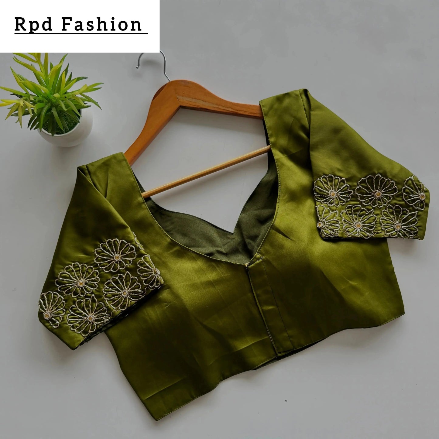 golden handwork blouse for festivals - rpd fashion