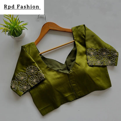 Golden Handwork Blouse for Festivals - RPD Fashion