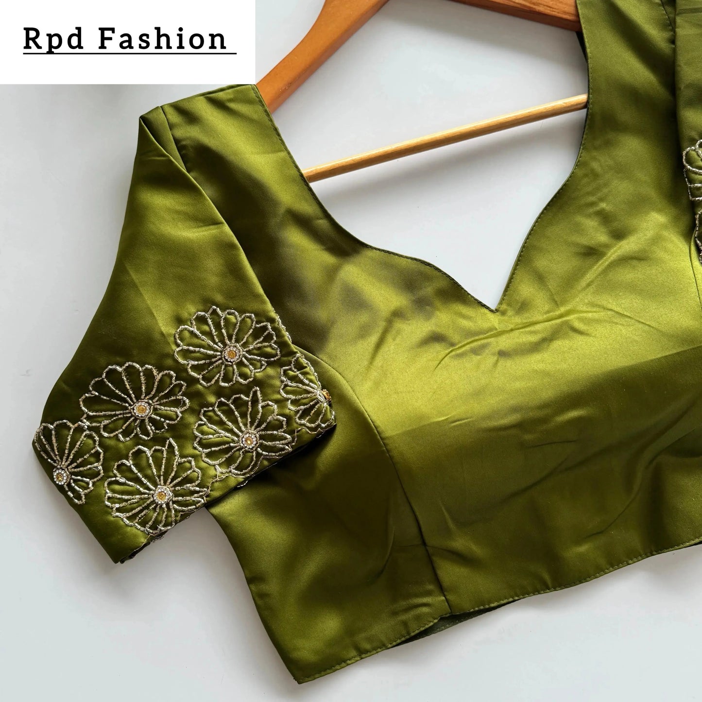 golden handwork blouse for festivals - rpd fashion