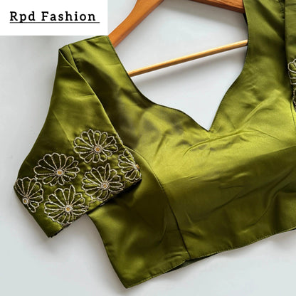 Golden Handwork Blouse for Festivals - RPD Fashion